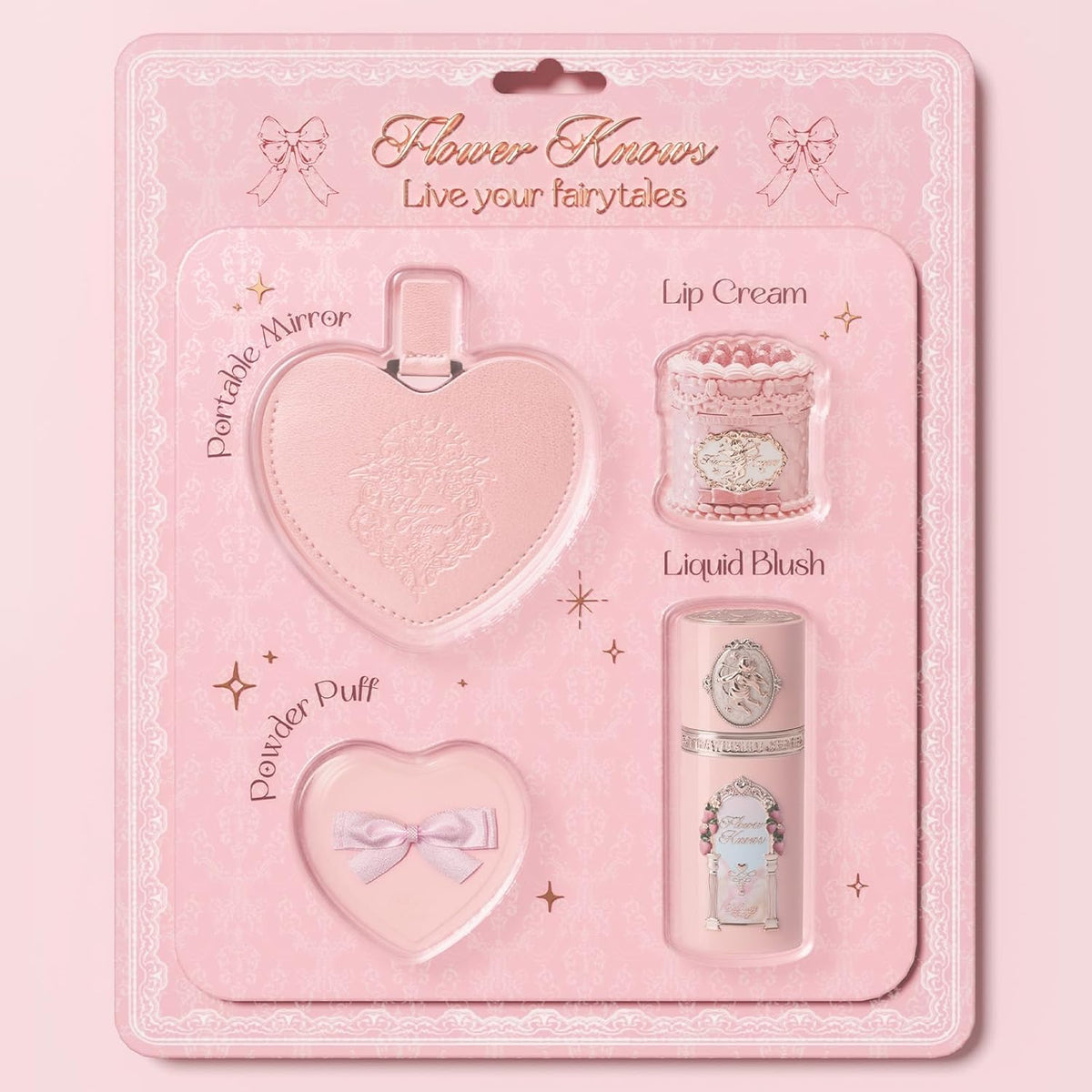 Flower Knows Strawberry Kiss Delight Juego de 4 piezas de regalo