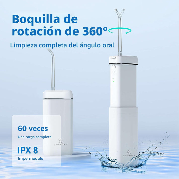 Irrigador Bucal [ Mini Inalámbrico Portátil ] Limpiador Oral de Agu...