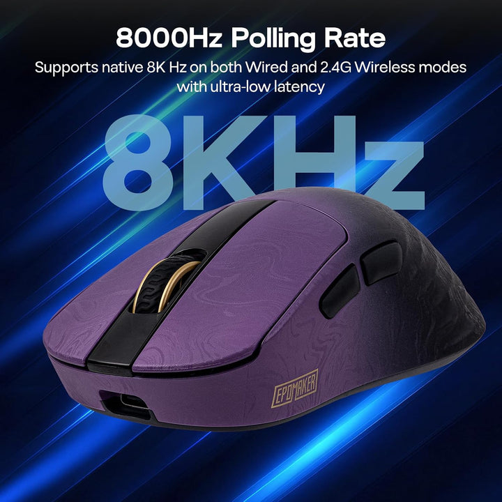 EPOMAKER Carbonis - Mouse inalámbrico para juegos con pantalla digi...