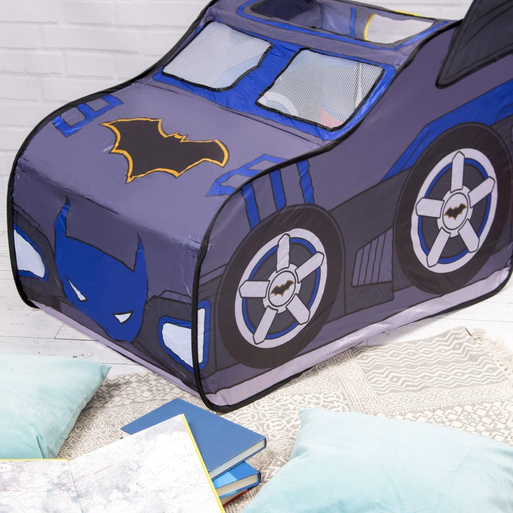 Batman Batmobile Tienda de Campaña Emergente – Casa de Juegos Grande para Interiores para Niños | Se Pliega para un Fácil Almacenamiento con Bolsa de Transporte Incluida | Exclusivo de Amazon – Sunny