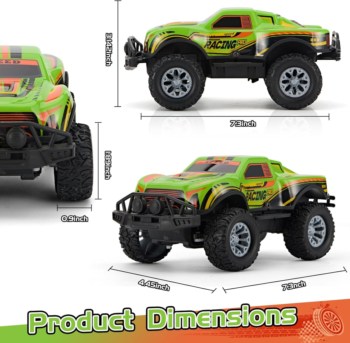 JOYBLI Camión todoterreno con control remoto, auto RC de 2.4 GHz co...