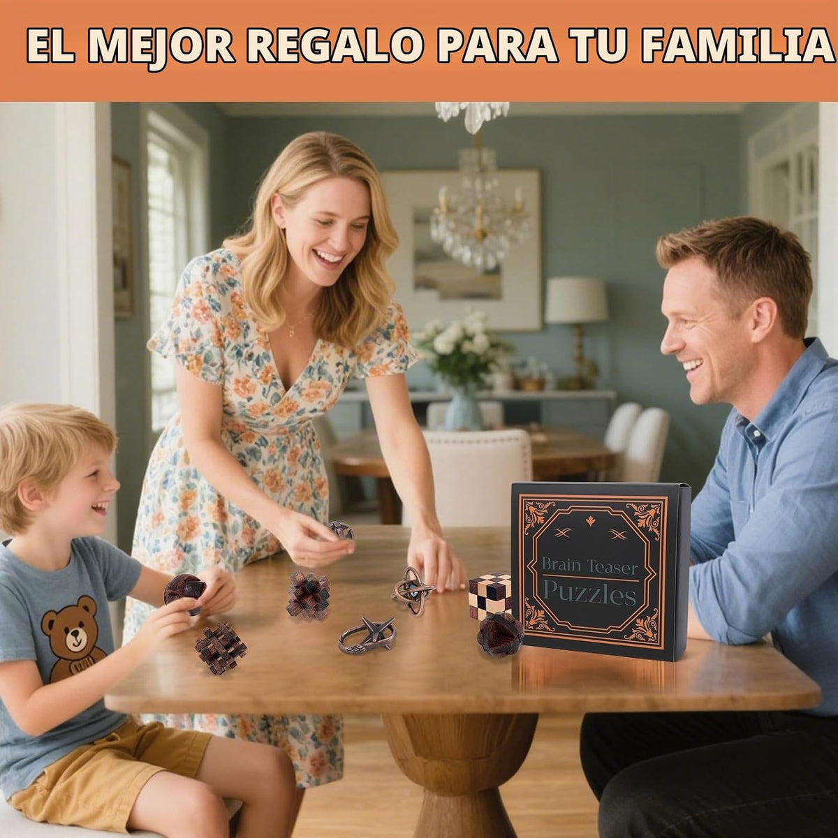 8 piezas de rompecabezas de cerebro para adultos adolescentes - Juegos de rompecabezas de madera 3D para adultos adolescentes - Juegos de rompecabezas de metal desbloqueables entrelazados para adultos