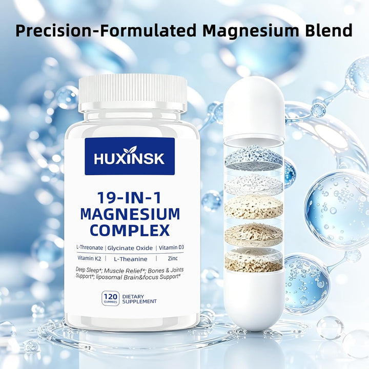 Complejo de magnesio 19 en 1 1000 mg \u2013 L-treonato, glicinato,...