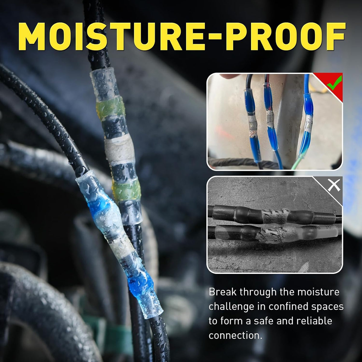 haisstronica Kit de conector de sello de soldadura de 340 piezas
