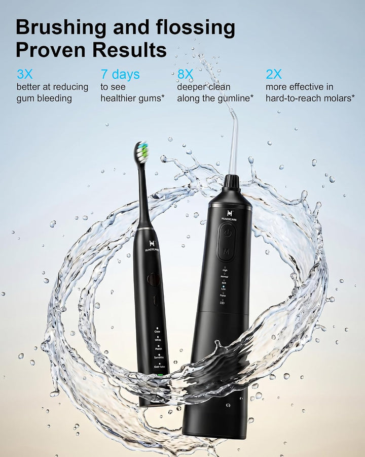 Kit de Cuidado Dental Pro Mejorado: Hilo Dental de Agua de 5 Modos...