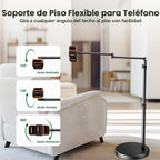 elitehood Soporte de teléfono de piso para cama y grabación de video por
