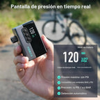 ASMAX Bomba de aire eléctrica T30 Mini inflador de neumáticos con manómetro