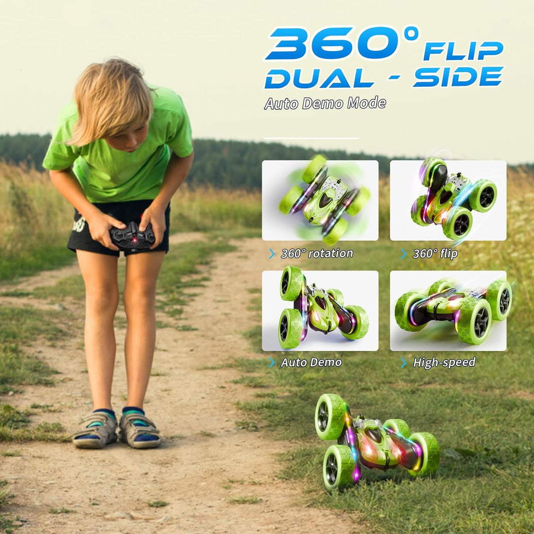 Zalneo - Auto de control remoto \u2013 4WD 360° Flip RC doble cara...
