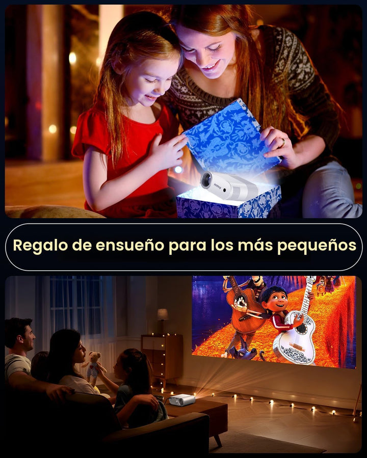 Mini proyector con WiFi y Bluetooth, 400 ANSI mini proyectores port...