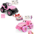 NQD Coches RC con adhesivo de bricolaje y auto de control remoto recargable para niñas