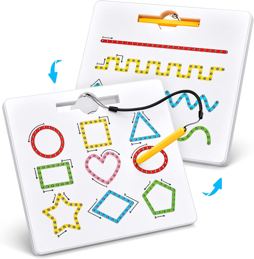 GAMENOTE Tablero magnético de letras de doble cara \u2013 2 en 1 co...