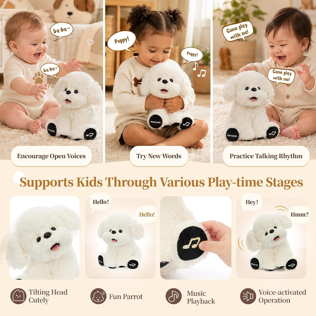 Juguete de peluche para perro, 9.5" juguete musical sensorial