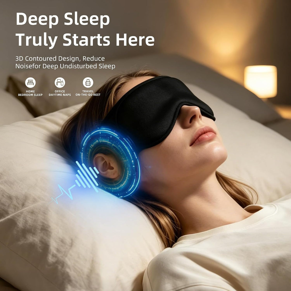 CLOZIA - Máscara de sueño con peso, máscara opaca para los ojos