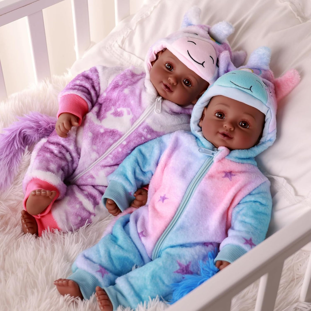 BABESIDE - Muñecas bebé negras gemelas, muñecas de bebé realistas d...