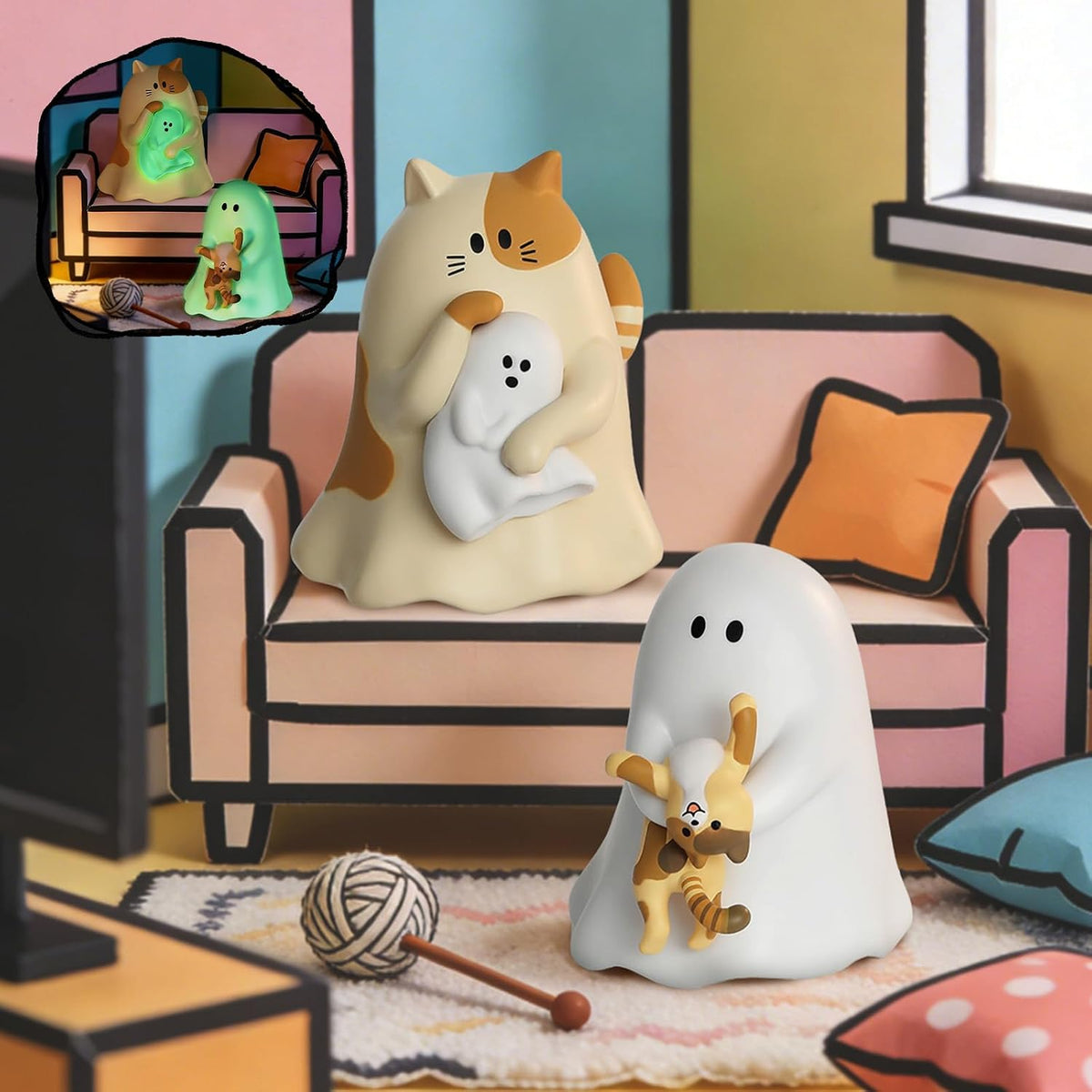52TOYS Ghody - Caja ciega Behold My Cat, juego completo de 9 piezas coleccionables de juguetes Kawaii, figuras de acción de regalo creativo, decoración de habitación, decoración de escritorio de 1.85