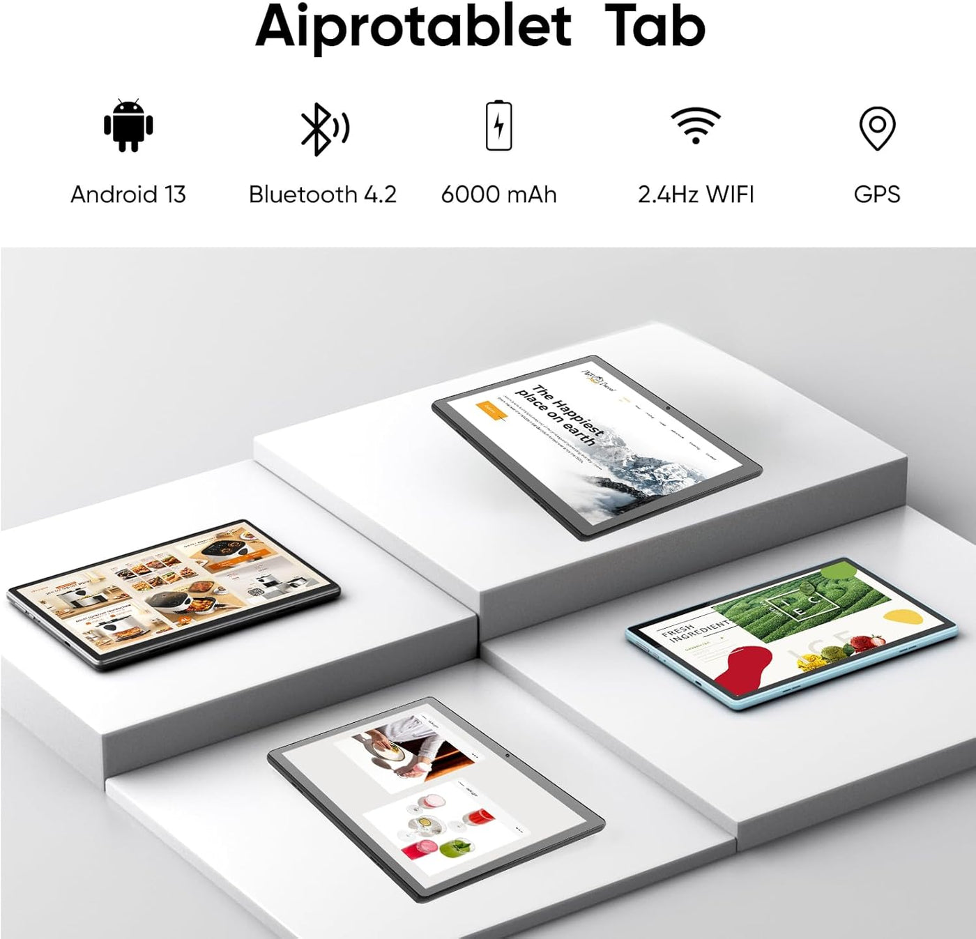 Tablet Tabletas Android de 10 pulgadas, 6GB RAM 64GB ROM 512GB Expa...