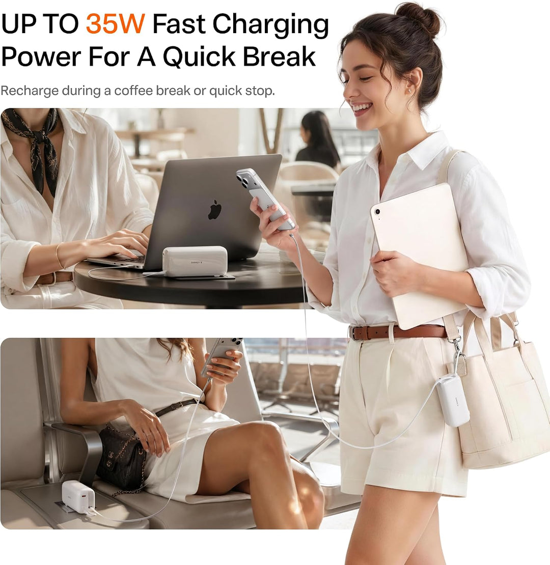 TORRAS EasyGO - Cargador portátil 3 en 1 con cable USB-C retráctil...