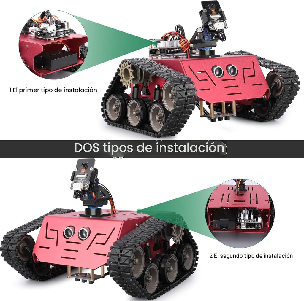 ELEGOO Conqueror Robot Tank Kit con UNO R3, compatible con Arduino