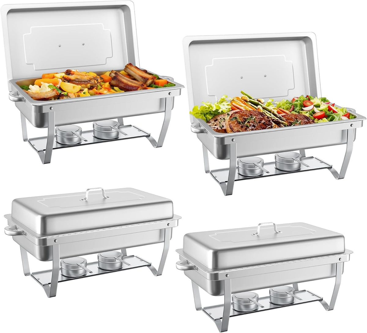 HARDURA - Juego de platos para bufé, 4 paquetes, 9.5 cuartos de galón