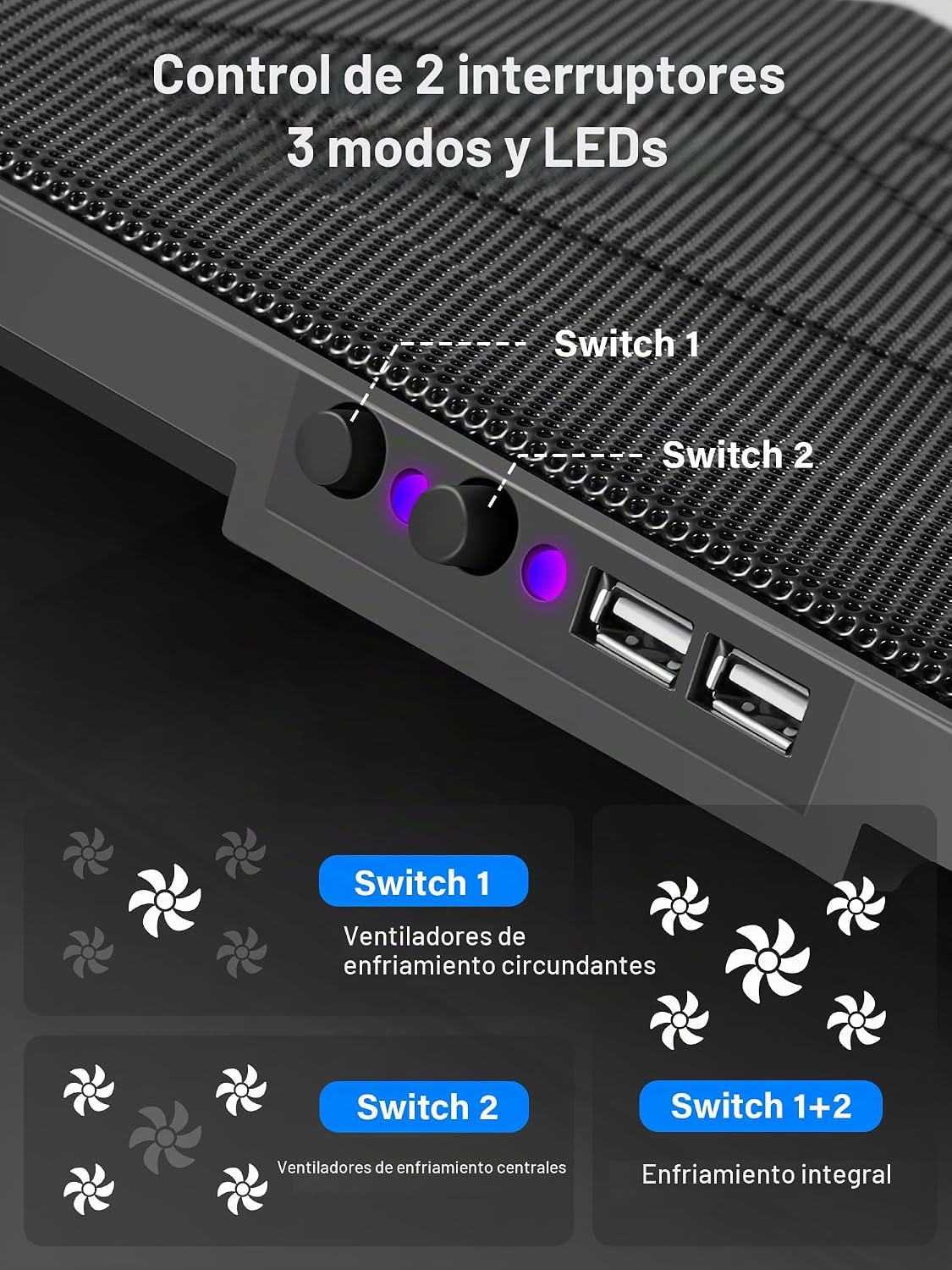 Kootek Almohadilla de enfriamiento para laptop, enfriador de laptop...