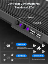 Kootek Almohadilla de enfriamiento para laptop, enfriador de laptop...