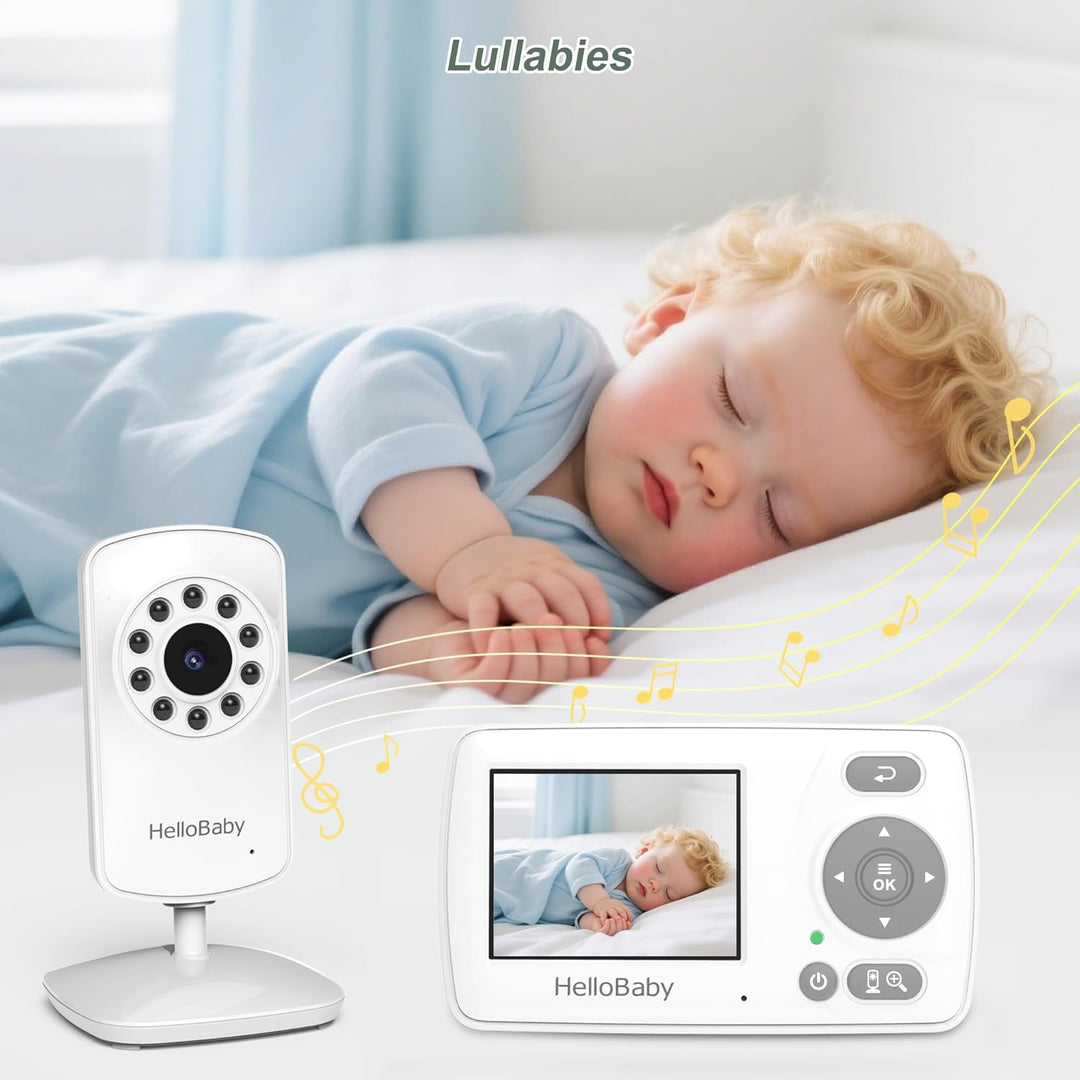 HelloBaby Monitor con 3 cámaras, pantalla de viaje portátil de 2.4...