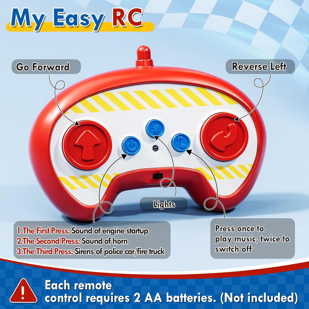 Lehoo Castle Auto a control remoto para niños pequeños, camiones de...