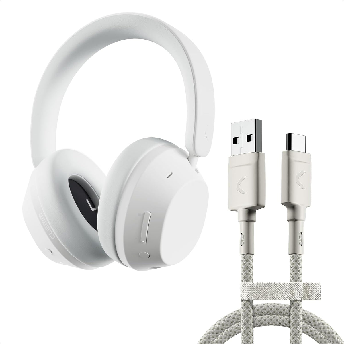 Clemm Paquete de auriculares inalámbricos preestablecidos y cadena USB-A a tipo C