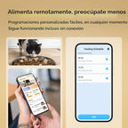 Alimentador automático para gatos con cámara 2K, control inteligente 5G/2.4WiFi de la aplicación de 6.5L