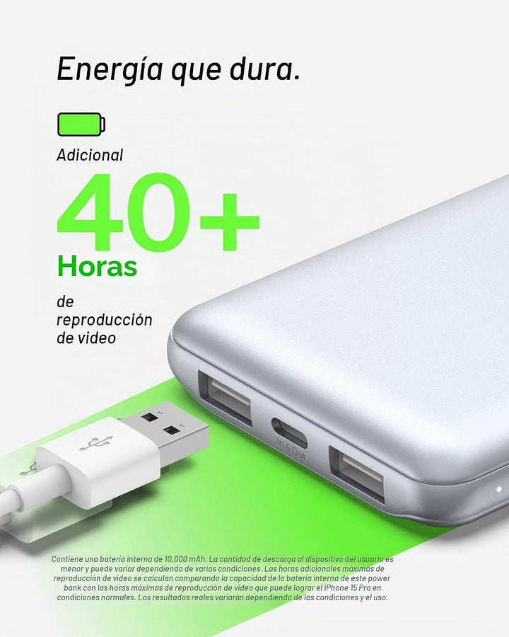 Cargador portátil Belkin, banco de energía USB C de 10,000 mAh con...