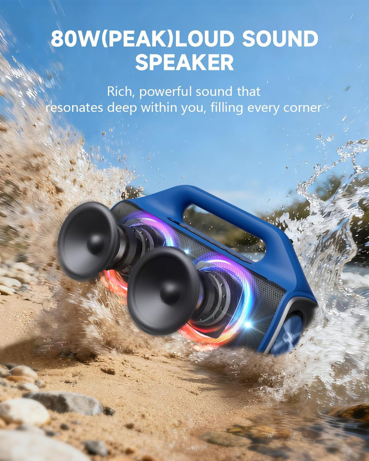 OYW Altavoz Bluetooth impermeable IPX67: 80 W (pico) Altavoces inal...