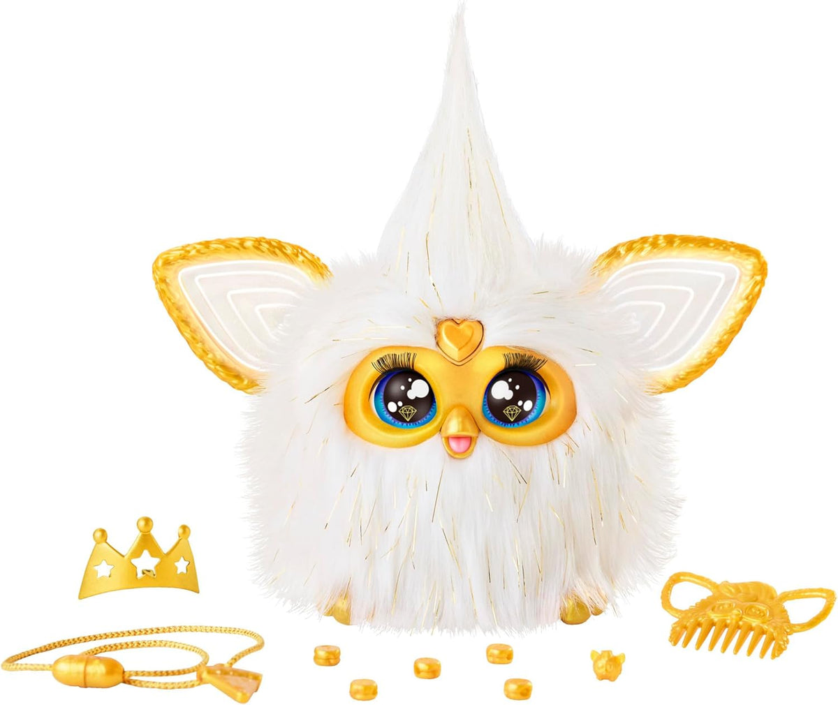 Furby Gold Glam - Juguetes interactivos de peluche para niñas y niñ...