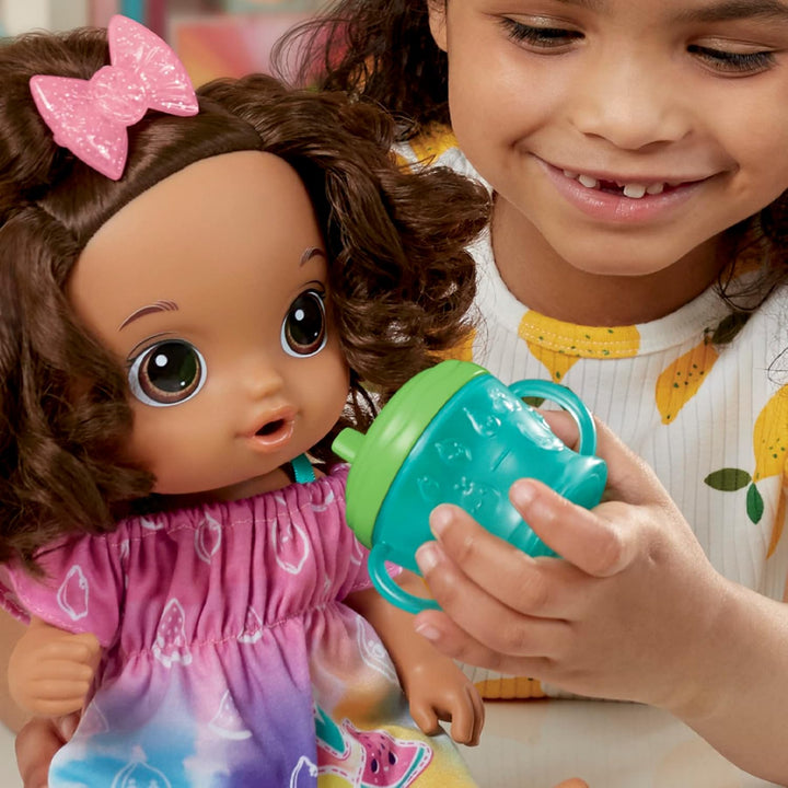 Baby Alive Muñeca Fruity Sips, Limón, Juguetes para niñas de 3 años...
