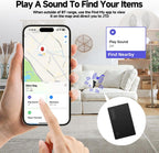 Paquete de 4 tarjetas Air Tag Tracker 2026, ultra delgada, 0.07 pulgadas, impermeable IP68, funciona con Find My (iOS), para carteras, llaves, equipaje, bolsas