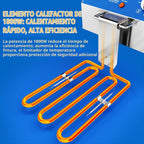 TOPKITCH Freidora Eléctrica Profunda de 6L con Envase de Aceite Extraíble y Asa, Cesta de Malla de Alambre Sólido y Tapa, Freidoras Comerciales Ligeras para Encimera - 120V 1800W