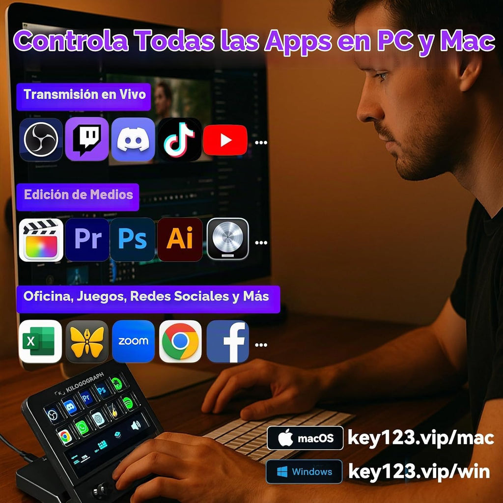 Mirabox Stream Dock - Controlador de cubierta de vapor para PC