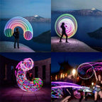 LED Fitness Hoop para Adultos Pérdida de Peso 36In 24In, Aro Luminado para Niños, Mejoras de Color Auto Strobing y Cambio, Equipo HoopFitness Plegable para Pérdida de Peso (Se Necesitan 2 Pilas AA. No Incluidas)