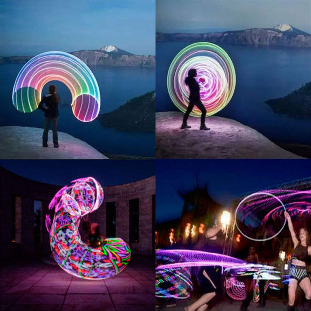 Aro LED para baile de danza con luces para niños, adultos y niños, equipo de fitness para pérdida de peso, luces de color cambiantes, regalo para hoop hooper (se requieren dos baterías AA. No incluidas)