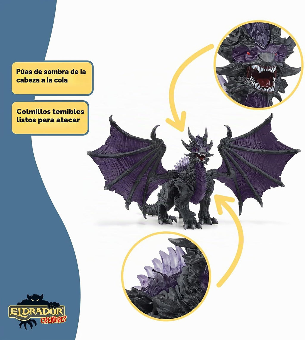 Schleich Eldrador - Shadow Dragon Toy Figurine - Kids Ages 7+ | 70152