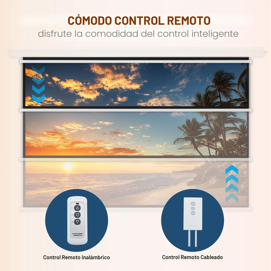 YODOLLA 150" Pantalla de Proyector Motorizada 16:9, Pantalla de...