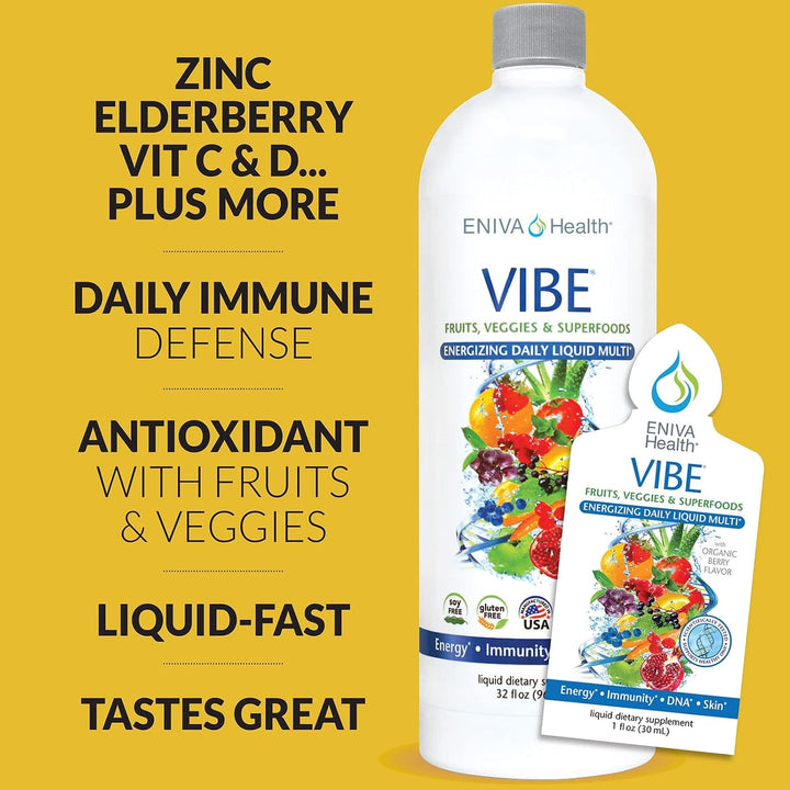 Eniva Health Vibe Liquid Multivitamins Suplementos minerales con vi...