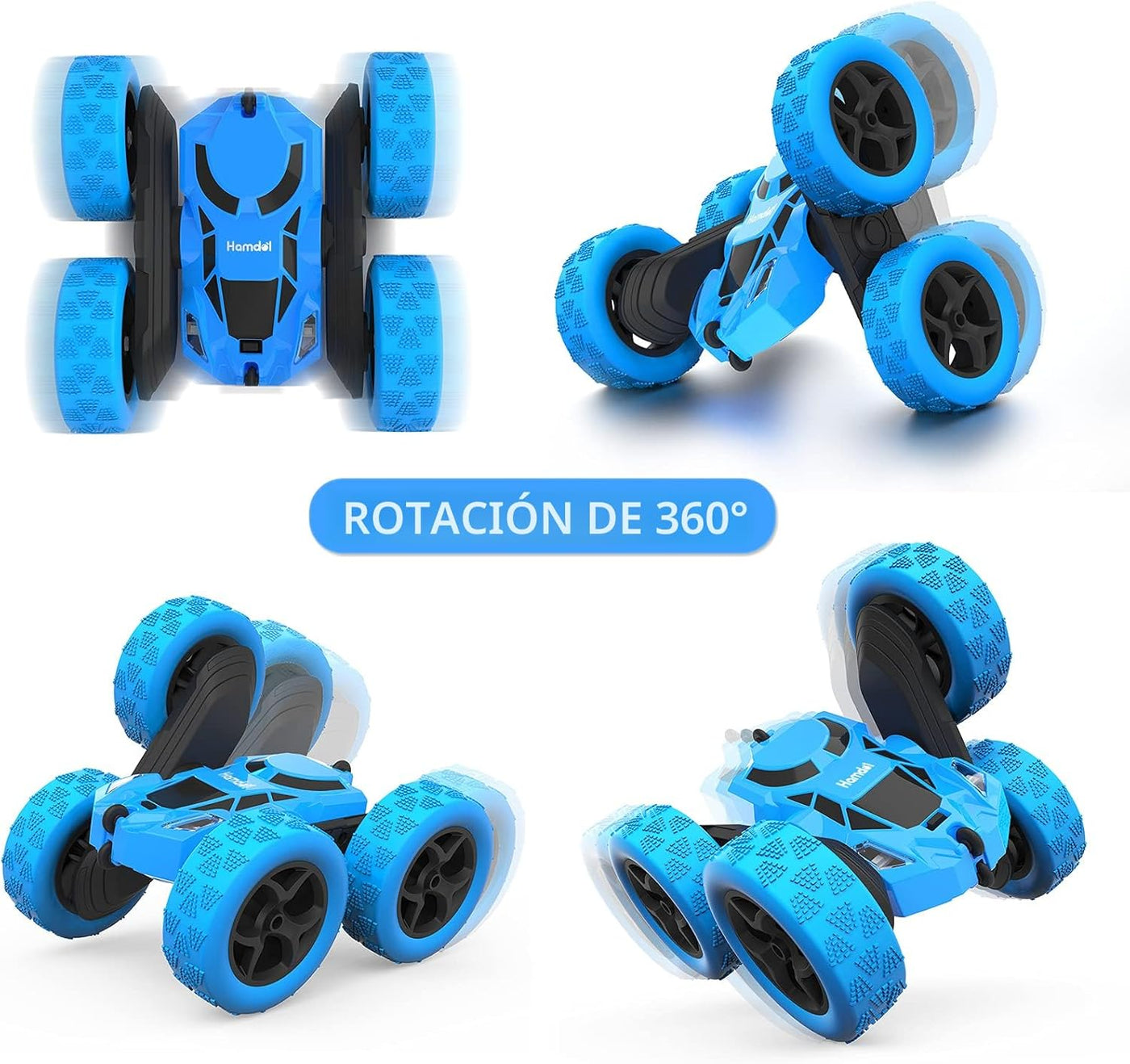 Hamdol Auto de control remoto para niños, auto de acrobacias RC gir...
