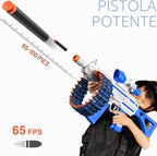 Juguete Blaster con 30 clips de dardos y 100 dardos de espuma, juegos de disparos al aire libre, juguetes para niños y niñas adultos de 6 a 12 años, regalos para cumpleaños de Navidad, azul