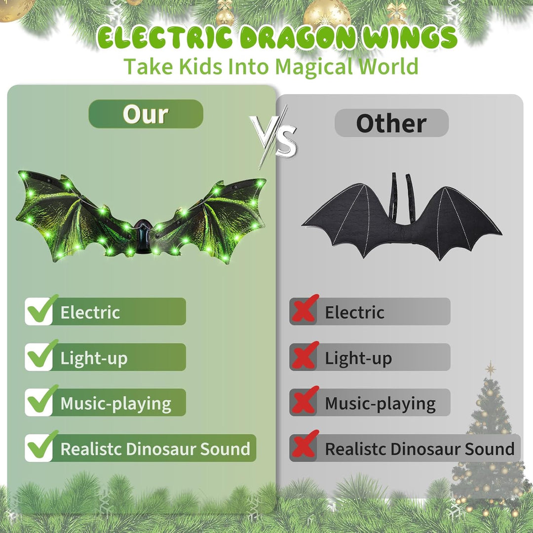 Alas eléctricas de dragón para niños pequeños, alas de dinos