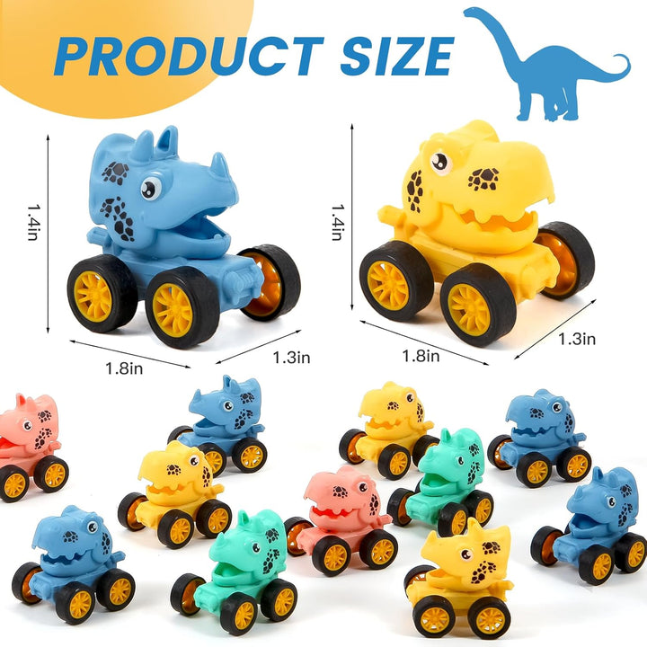 Juego de 18 autos de dinosaurio para niños pequeños mini