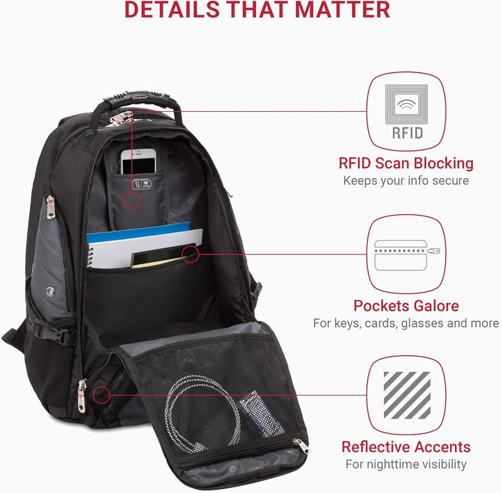 SwissGear, Travel Gear 1900, Scansmart TSA, mochila para computador...