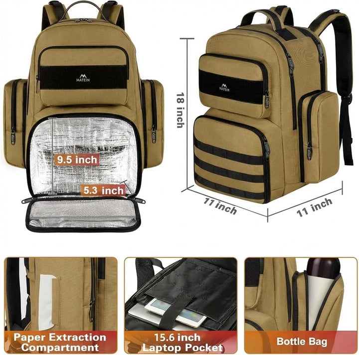 Mochila de almuerzo para hombre, mochila grande con aislamiento par...