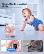 KIMMOO Ventilador de escritorio recargable por USB, ventilador de m...