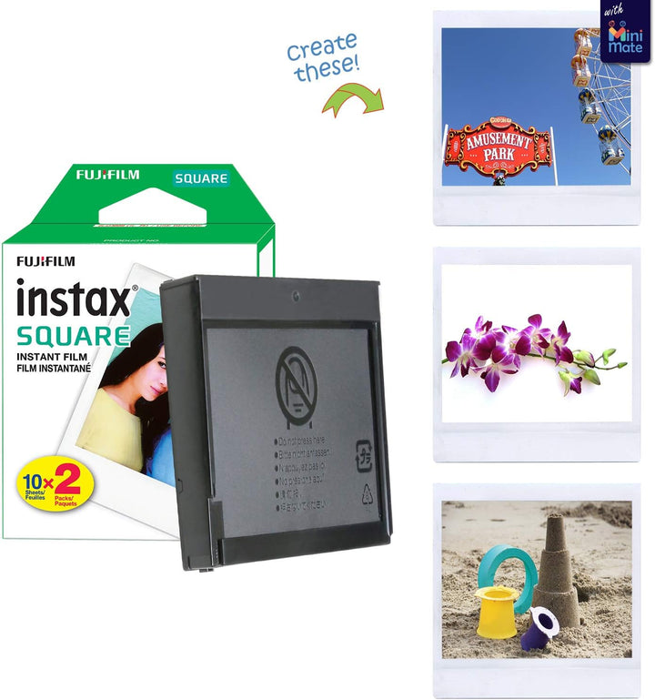 Fujifilm Película instantánea Instax Square (paquete de 3, 60 hojas...
