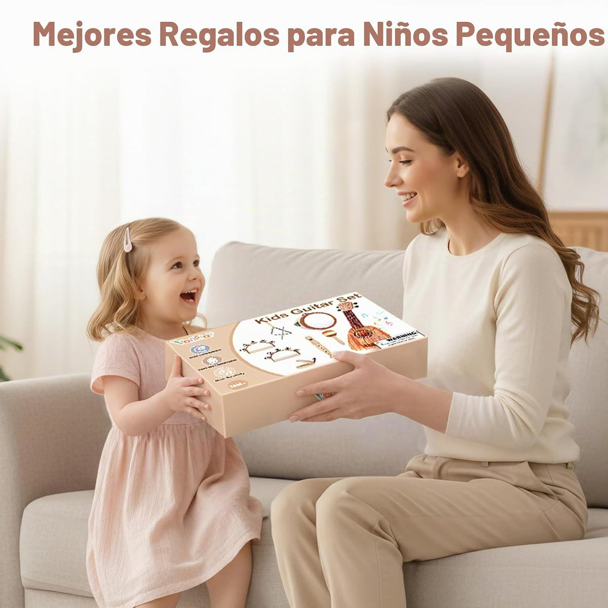 Vanplay Kids Guitar Set - Juguetes musicales para niños de 2 y 3 años, regalos de cumpleaños
